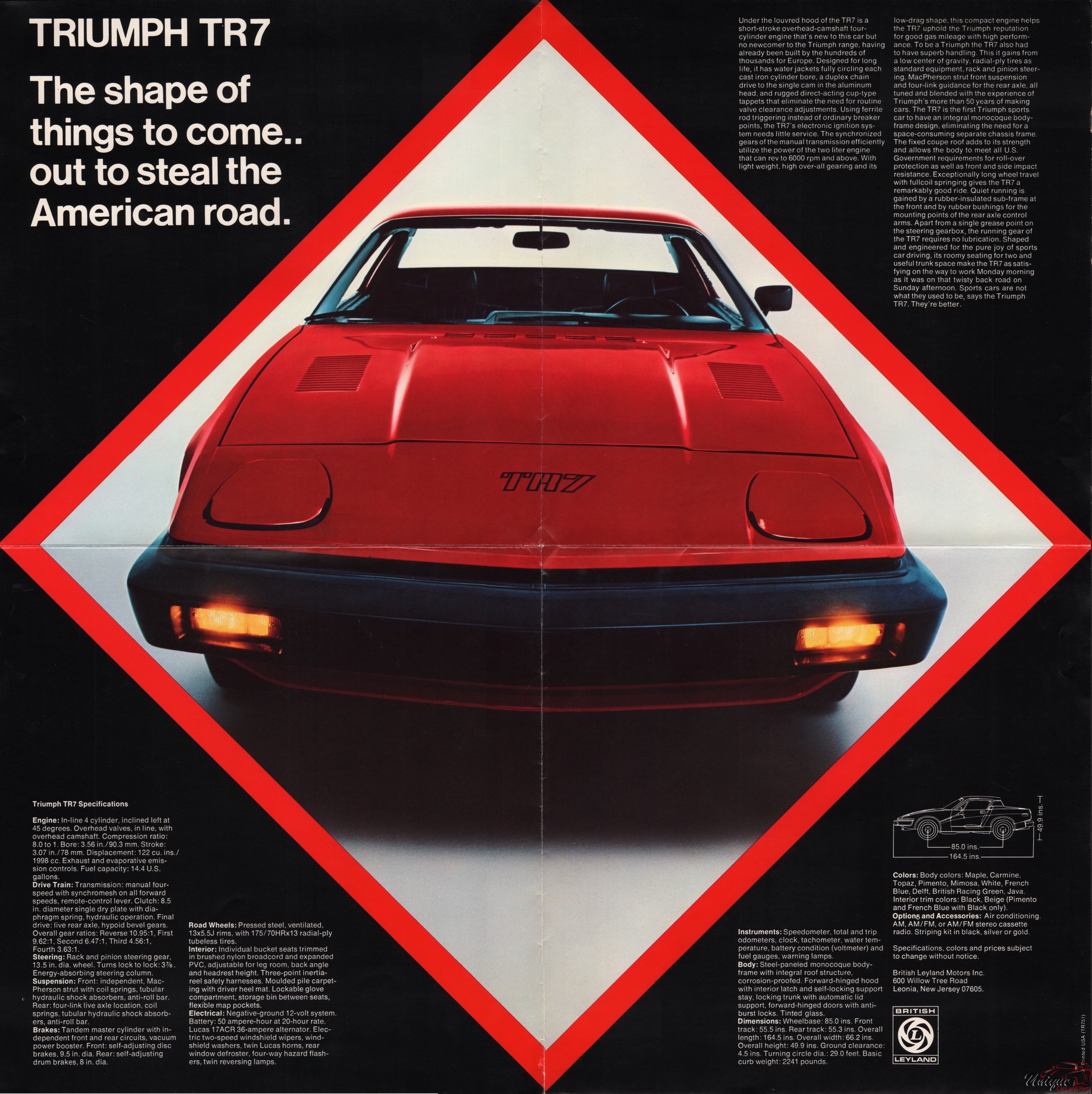 1975 Triumph TR7 Brochure Page 3